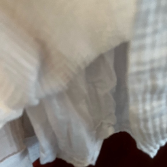 Copper Key A Line Dress White Linen and Cotton Size Large Pockets Lined - Picture 7 of 10